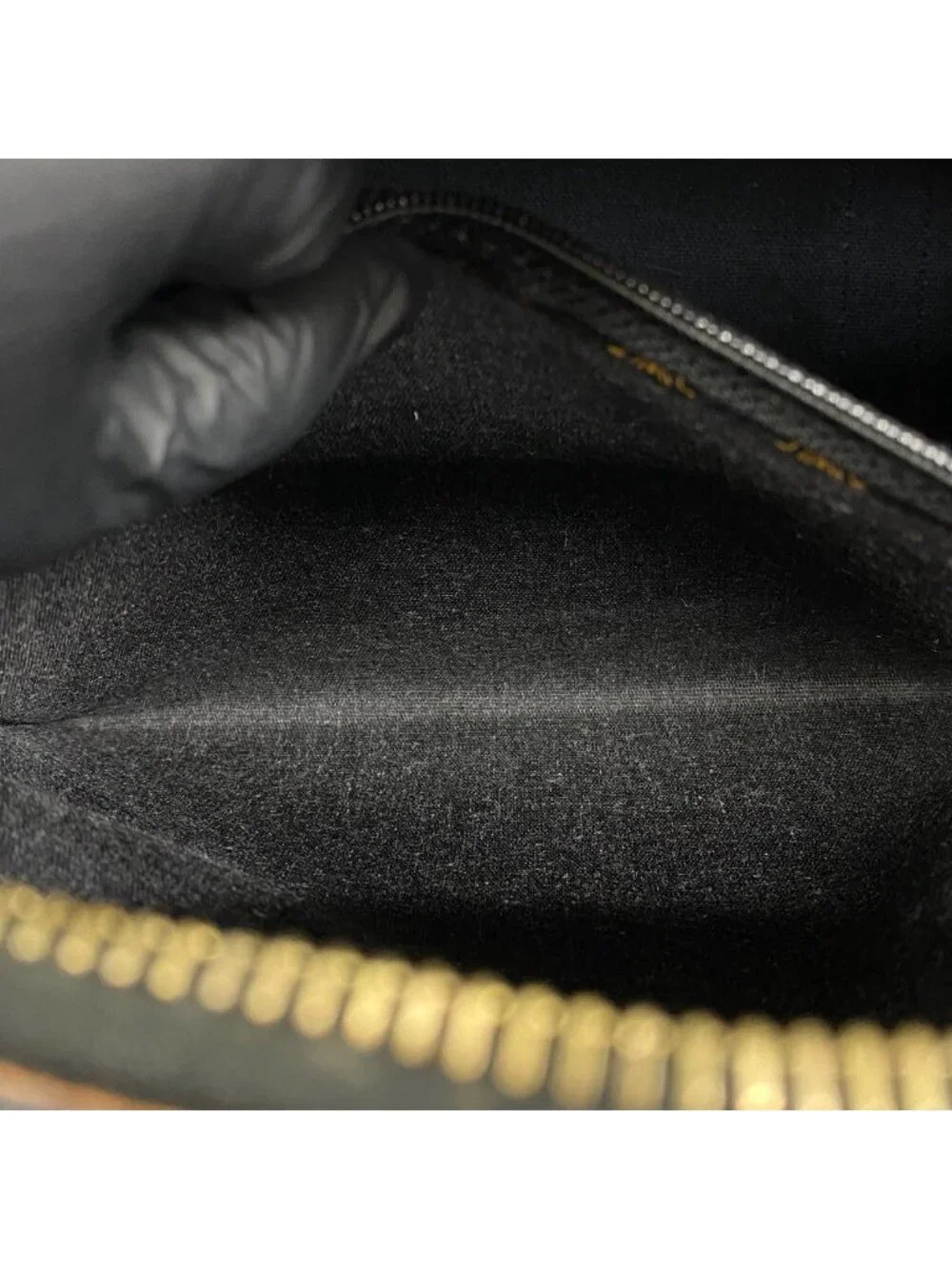 Celine Vintage Macadam Blason Pattern Leather Mini Boston Bag Black Brown
